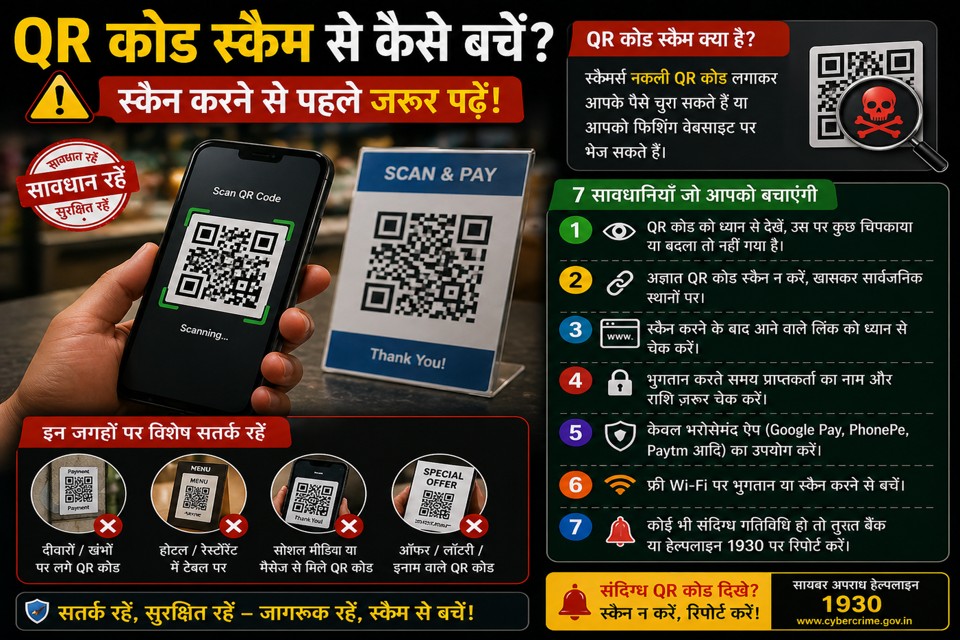 QR कोड स्कैम से कैसे बचें? स्कैन करने से पहले जरूर पढ़ें cover image