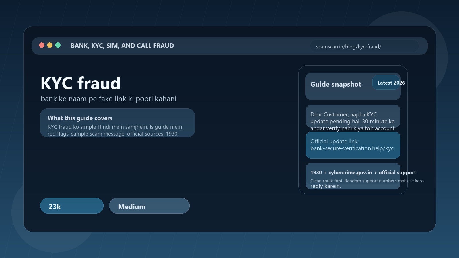 KYC fraud - bank ke naam pe fake link ki poori kahani cover image