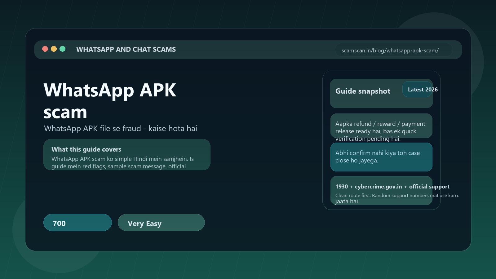 WhatsApp APK scam - WhatsApp APK file se fraud - kaise hota hai cover image