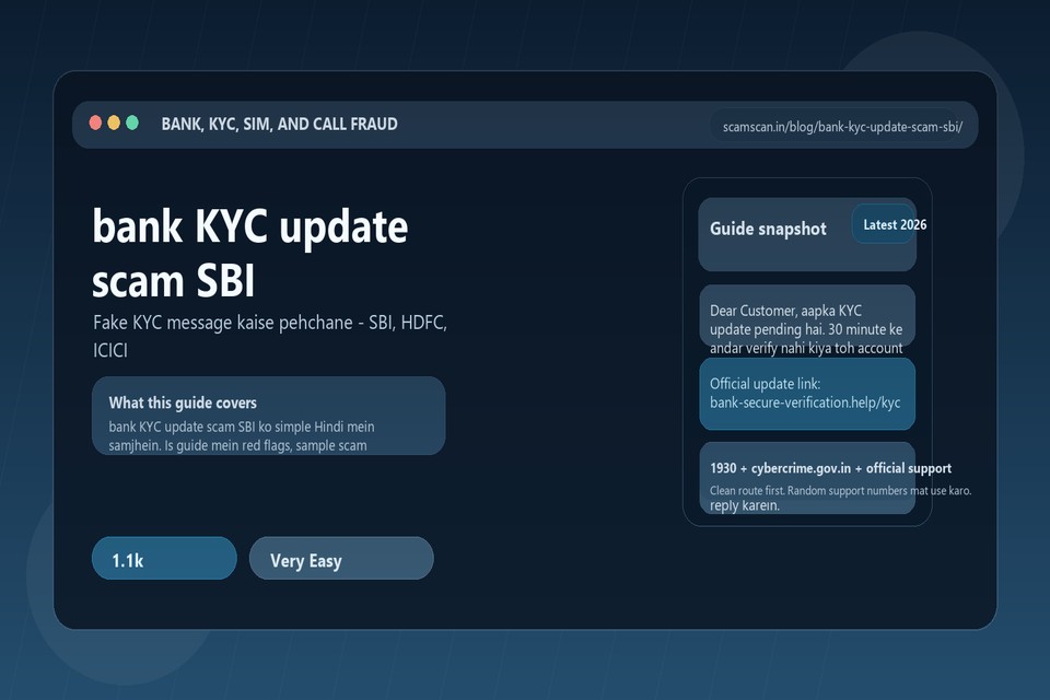 Fake KYC message kaise pehchane - SBI, HDFC, ICICI cover image