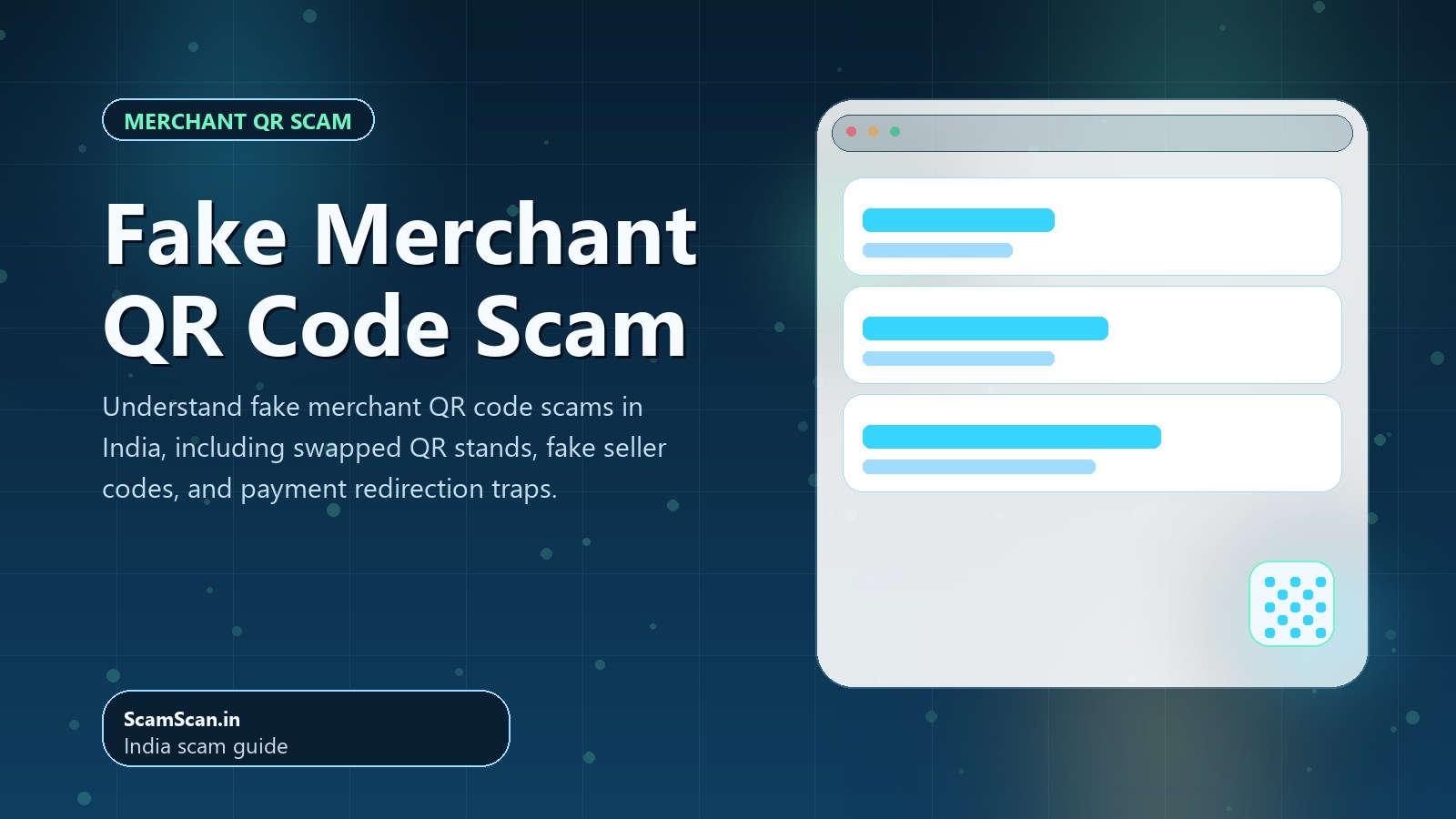 Fake Merchant QR Code Scam cover image