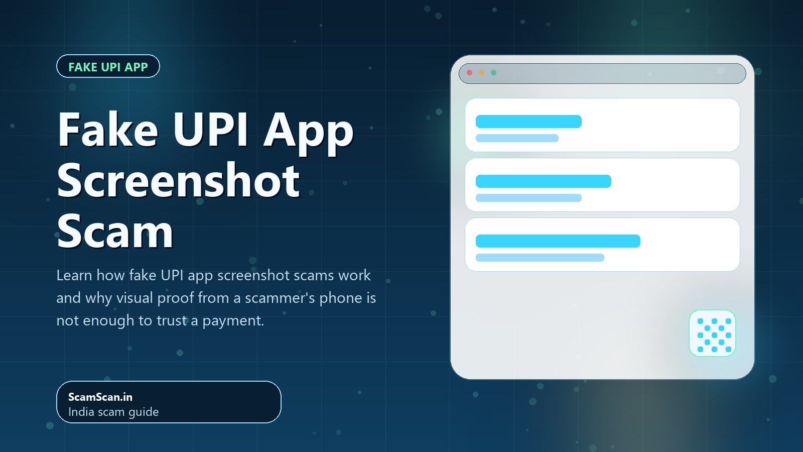 Fake UPI App Screenshot Scam cover image