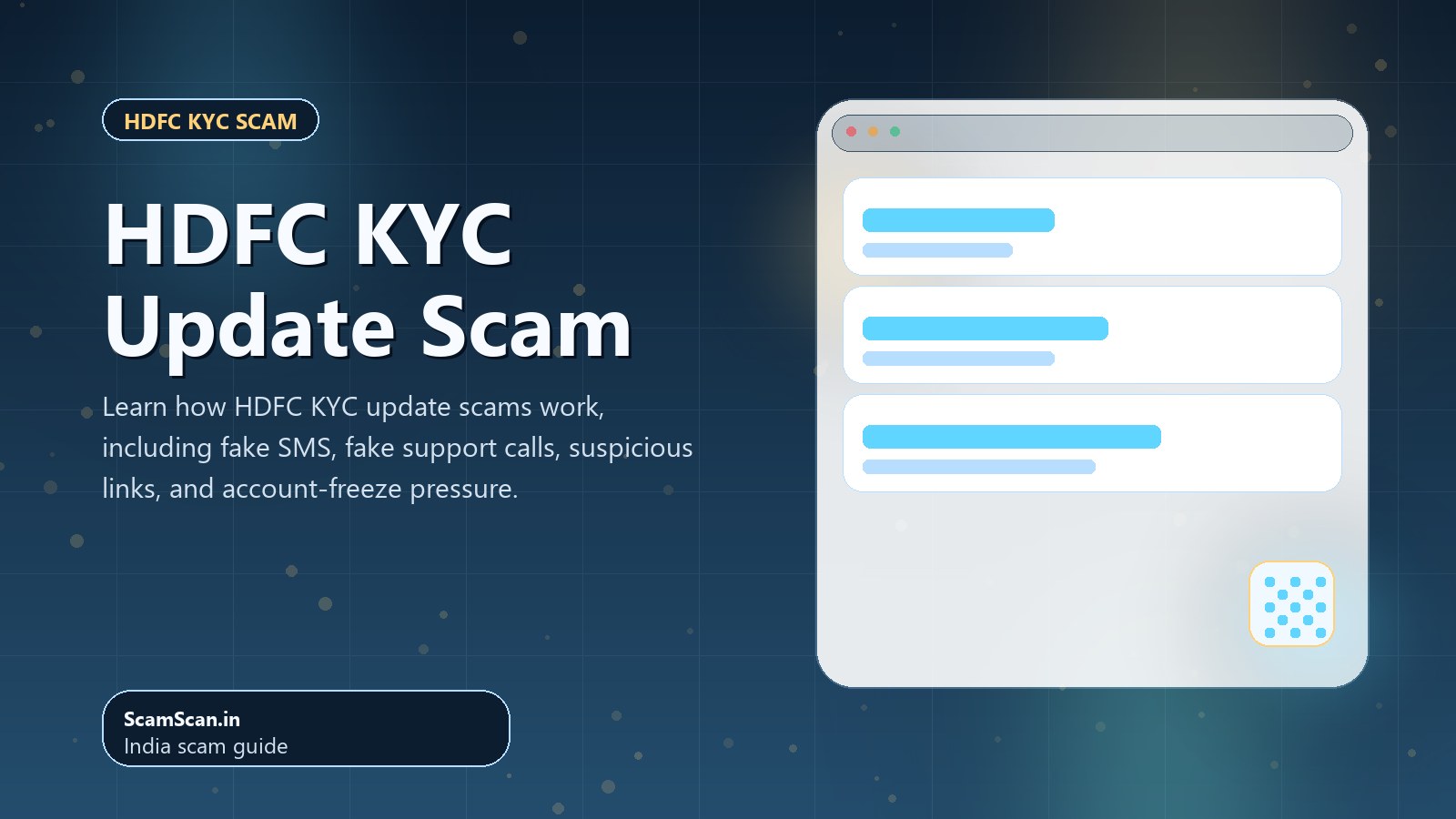 HDFC KYC Update Scam cover image