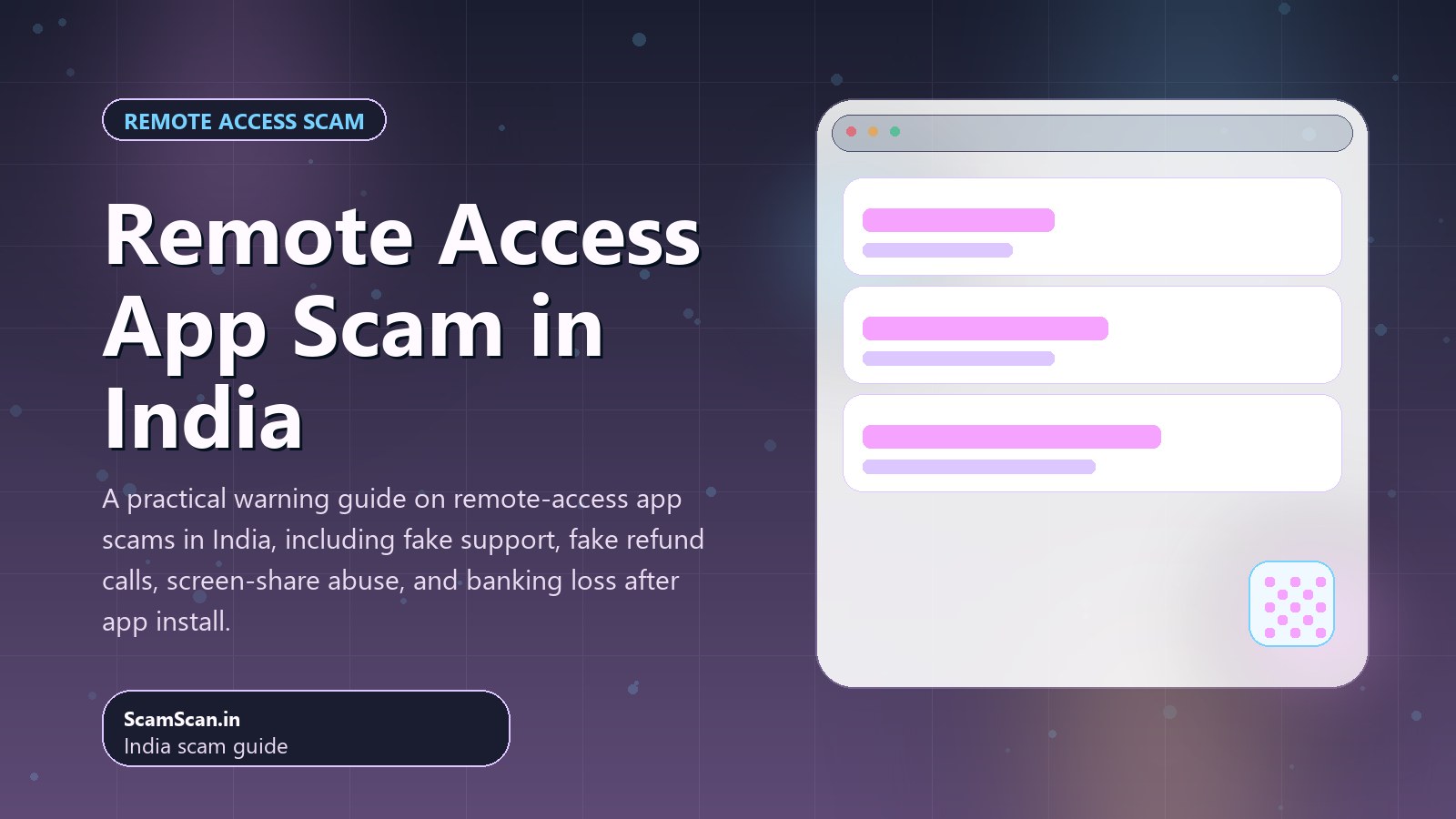 Remote Access App Scam in India cover image