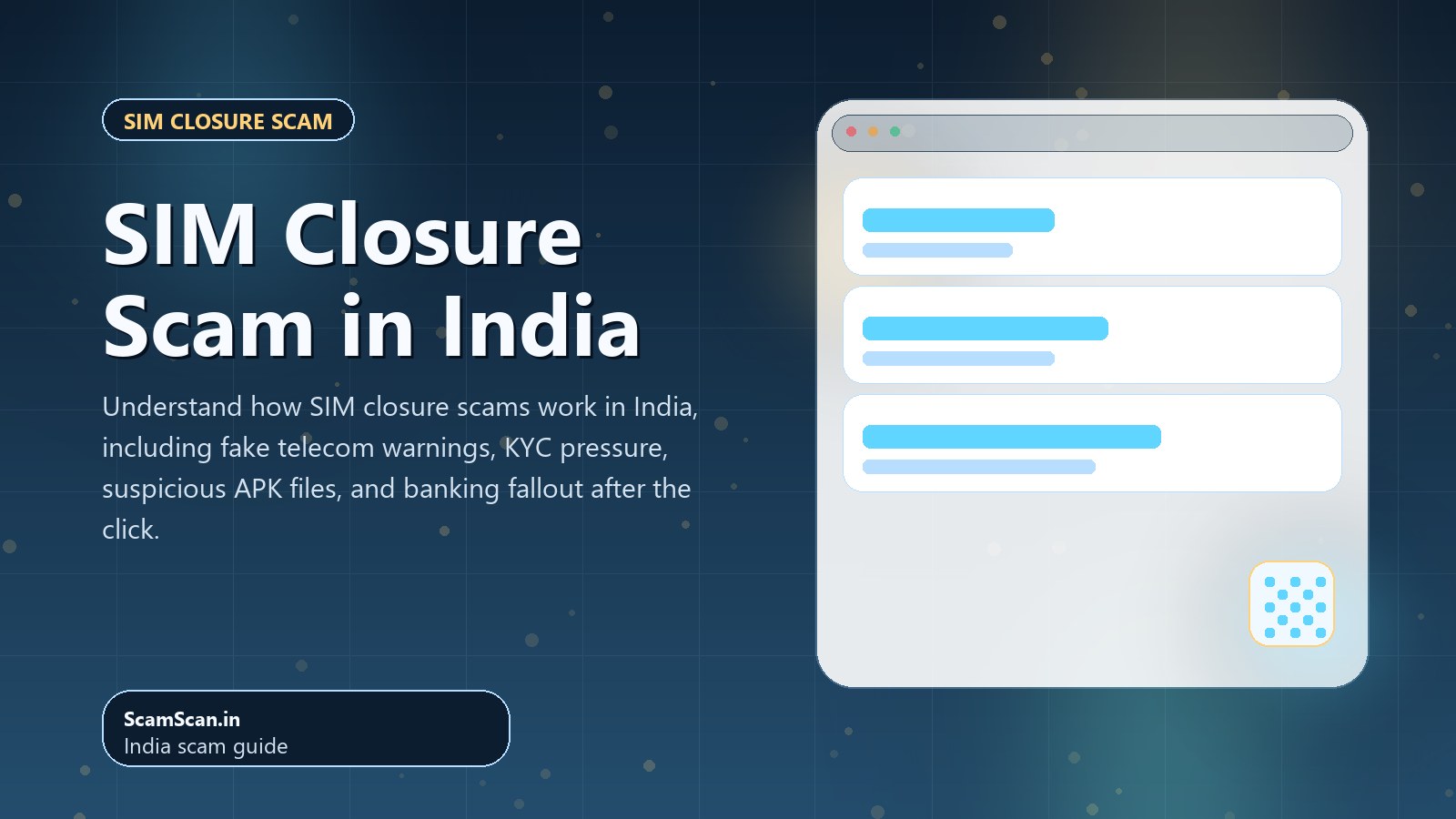 SIM Closure Scam in India cover image