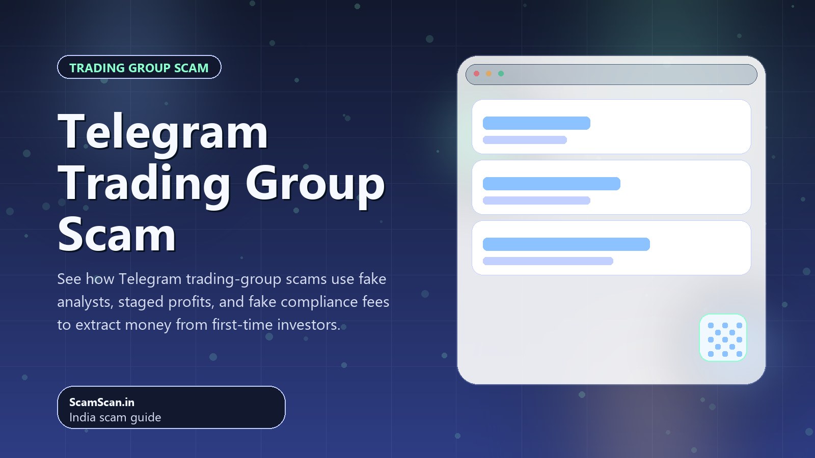 Telegram Trading Group Scam cover image