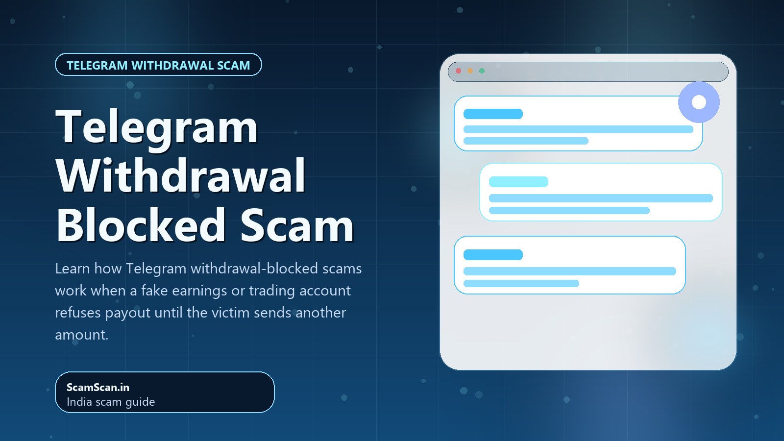 Telegram Withdrawal Blocked Scam cover image